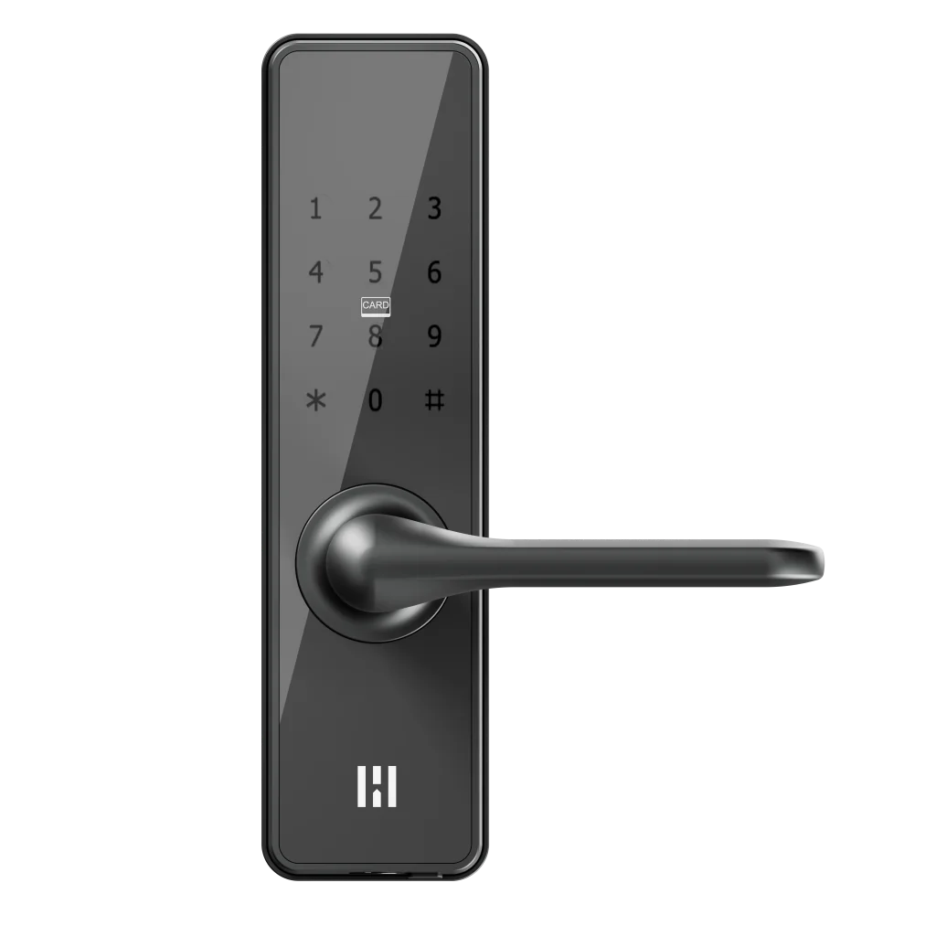 Entry Lock in Anthracite, angled view