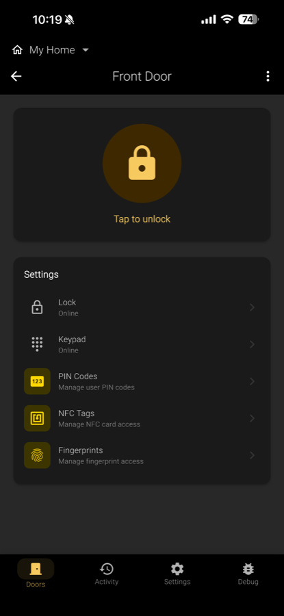 Heimgard Door app: Simple door control
