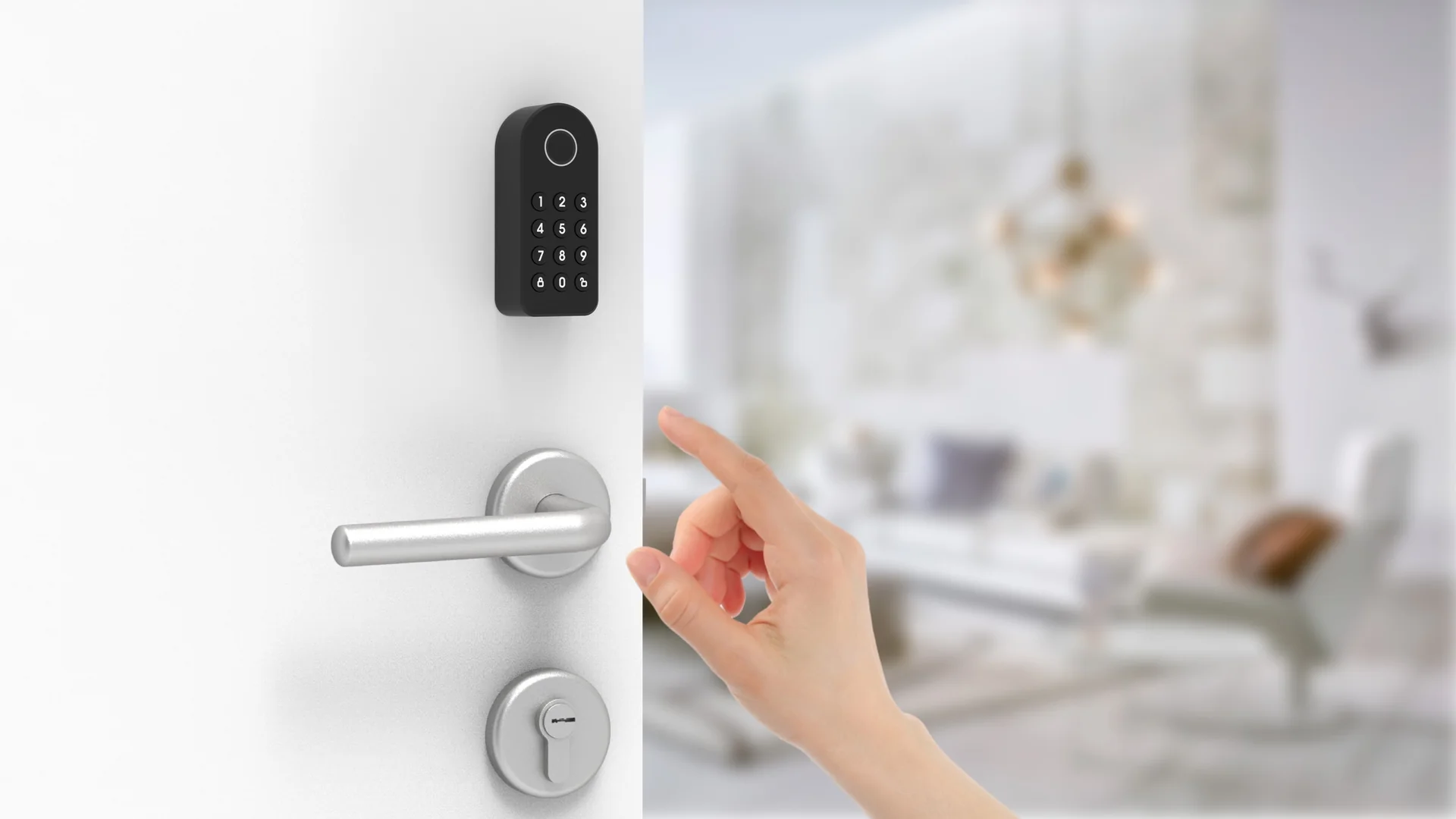 Easy Fit keypad installed beside an existing key cylinder