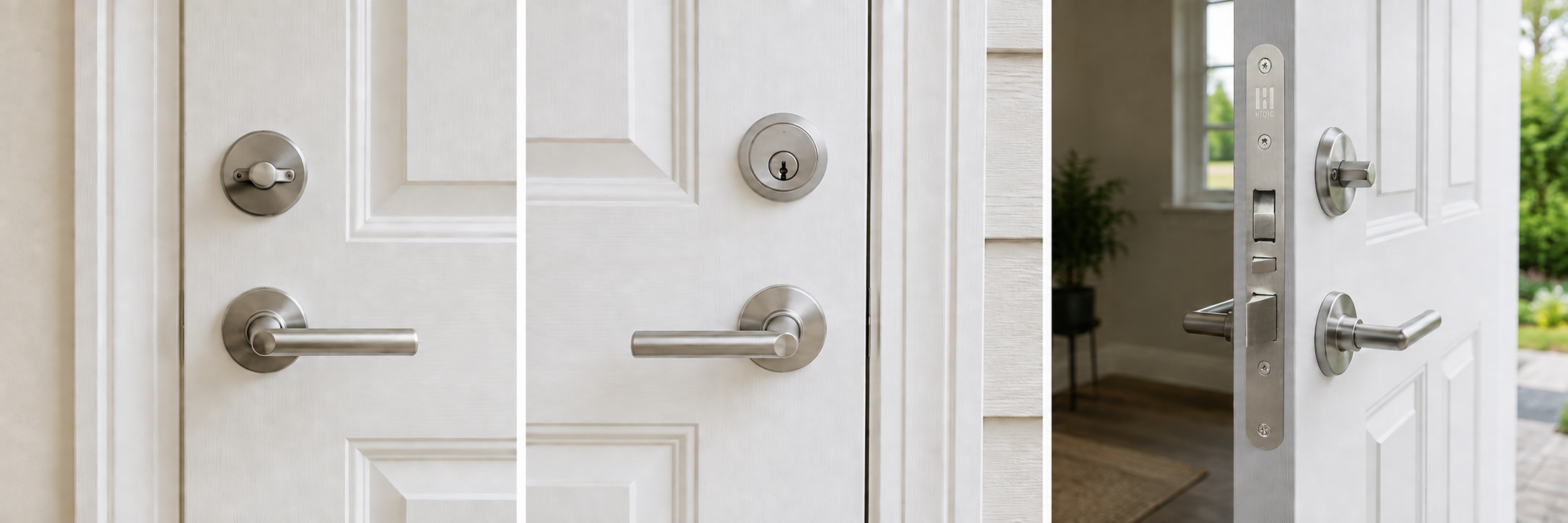 Illustrative outside view of a conventional door